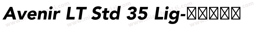 Avenir LT Std 35 Lig字体转换